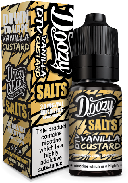 Doozy Vape Vanilla Custard Nicotine Salts PNG image