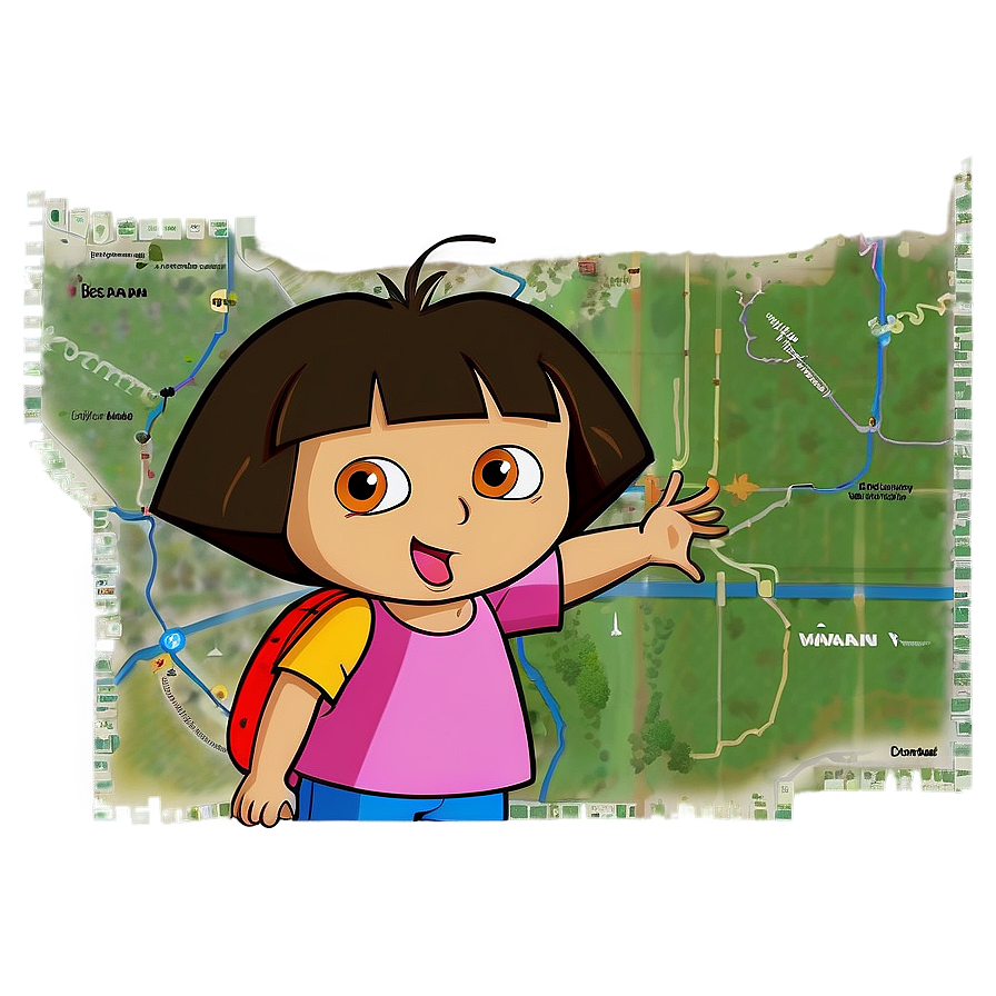 Dora And Map Png 05242024 PNG image