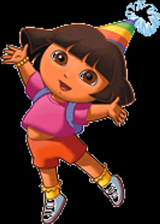 Dora Celebration Party Hat PNG image