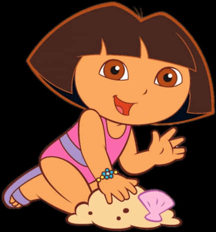 Dora The Explorer Animated Character PNG image