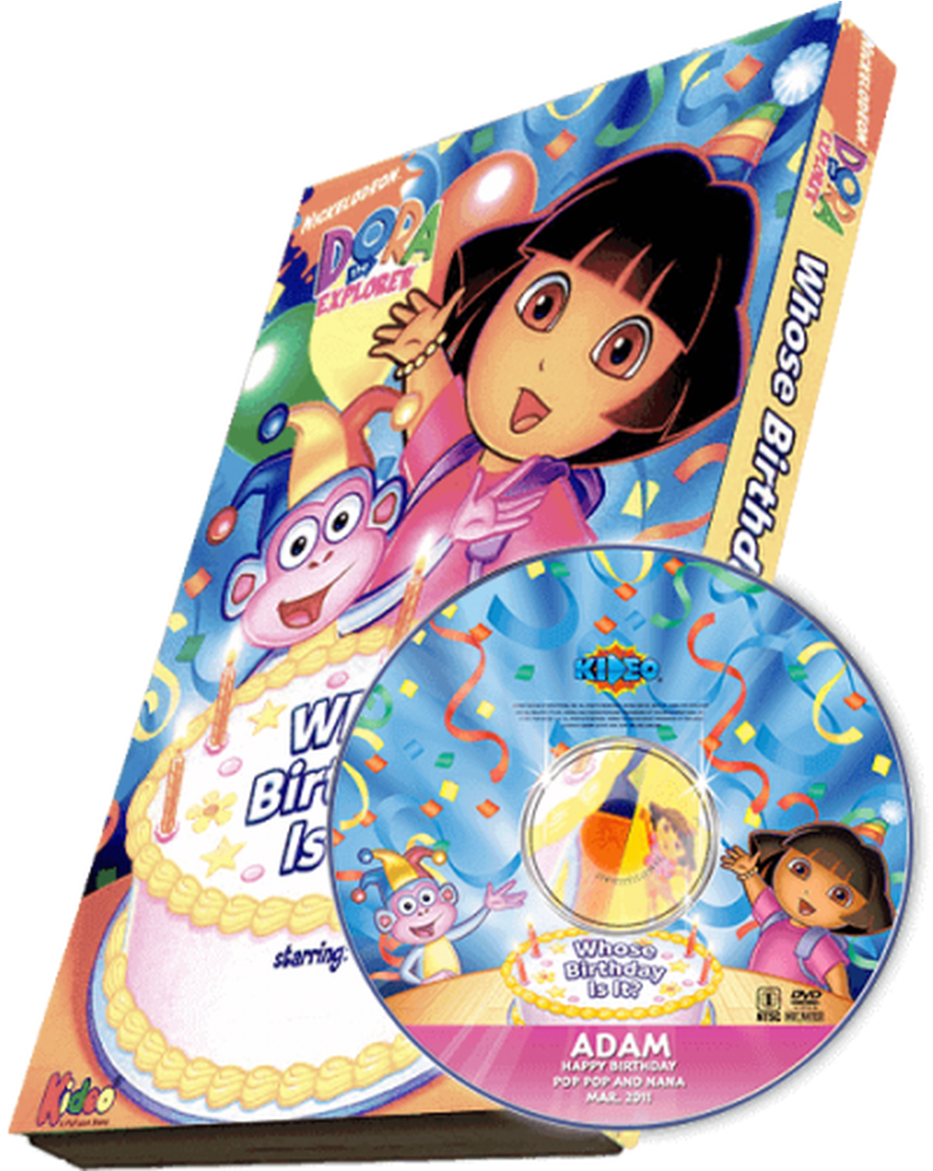 Dora The Explorer Birthday D V D Coverand Disc PNG image