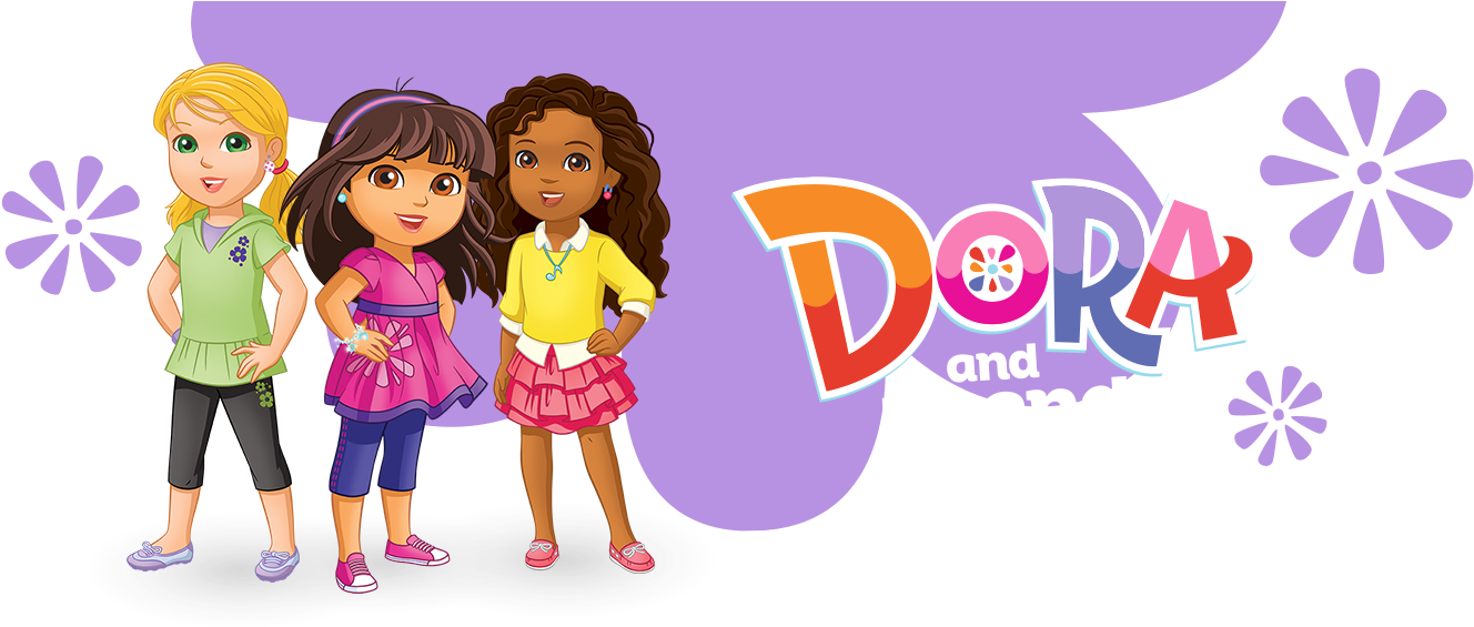 Doraand Friends Animated Characters PNG image