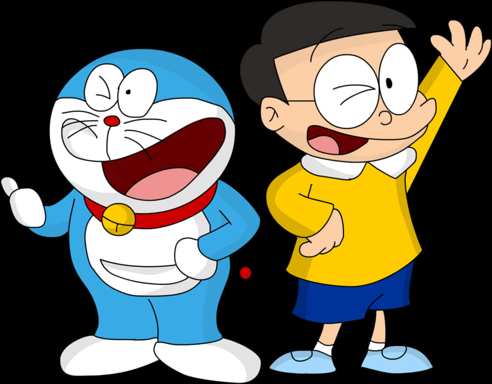 Doraemon_and_ Nobita_ Cheerful_ Moments PNG image