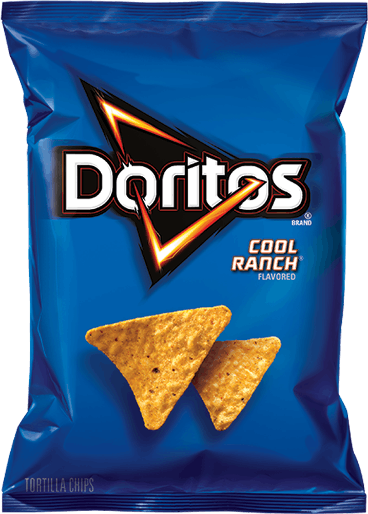 Doritos Cool Ranch Flavored Chips Package PNG image