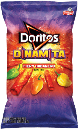 Doritos Dinamita Fiery Habanero Chips Package PNG image