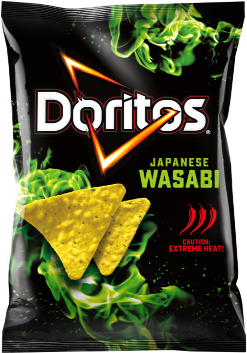 Doritos Japanese Wasabi Flavor Packaging PNG image