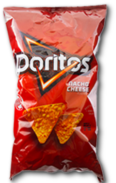 Doritos Nacho Cheese Flavored Chips Package PNG image