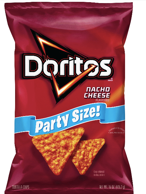 Doritos Nacho Cheese Party Size Bag PNG image