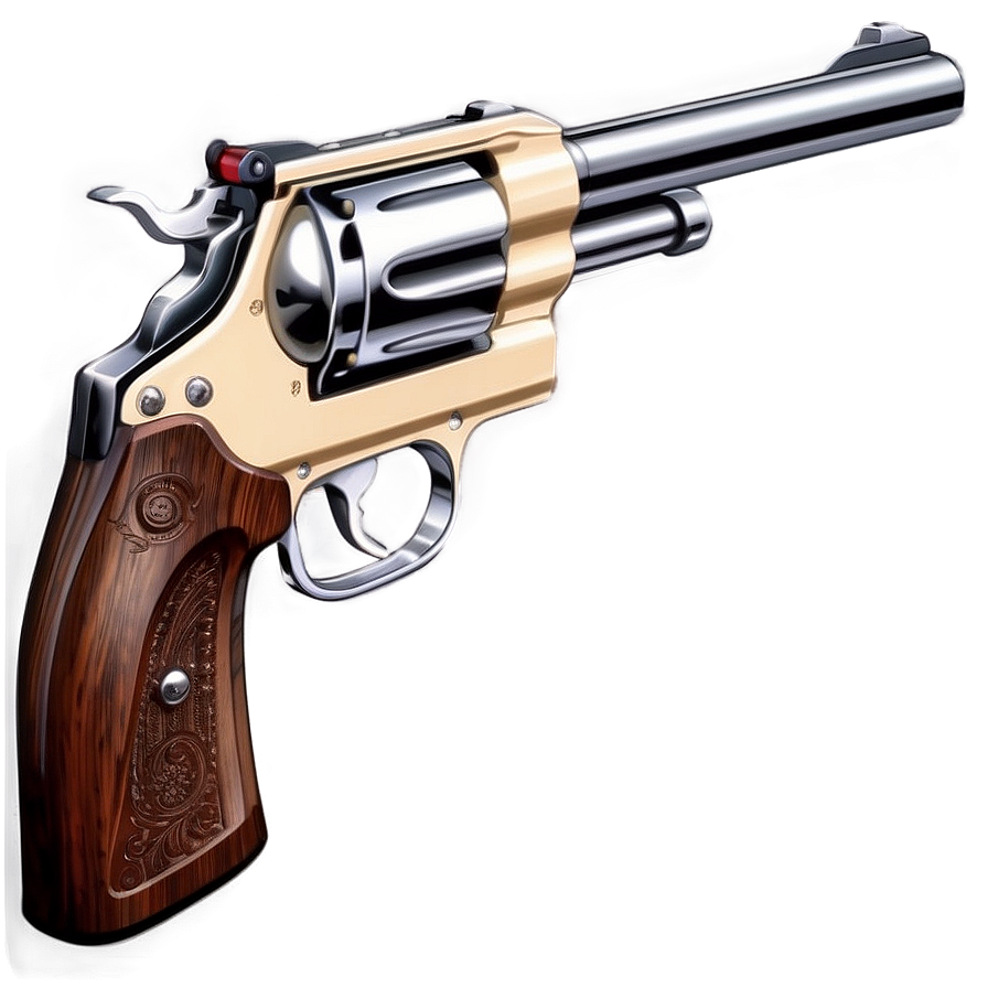 Double Action Revolver Graphic Png 05242024 PNG image