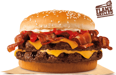 Double Bacon Cheeseburger Deluxe PNG image