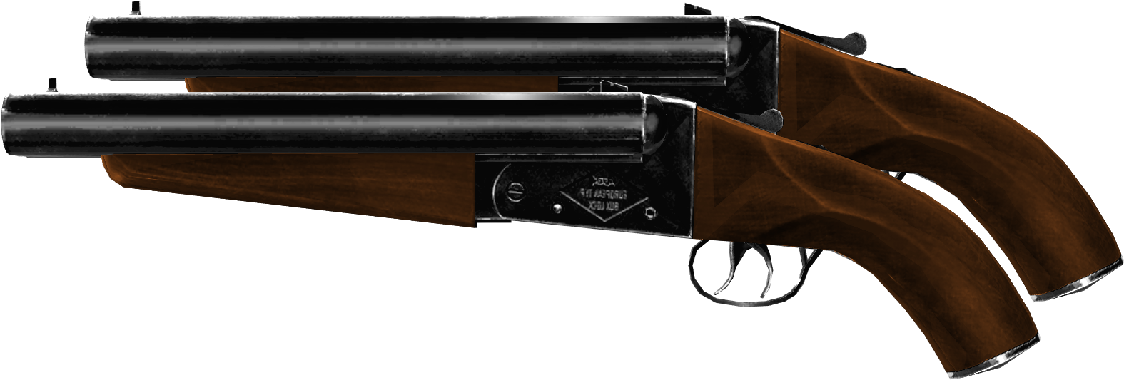 Double Barrel Shotgun Isolated PNG image