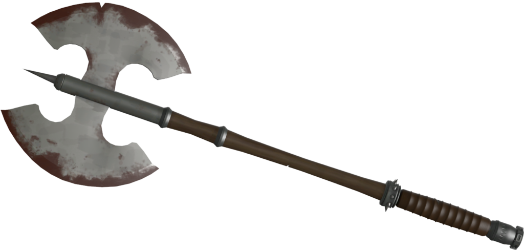 Double Bladed Battle Axe PNG image