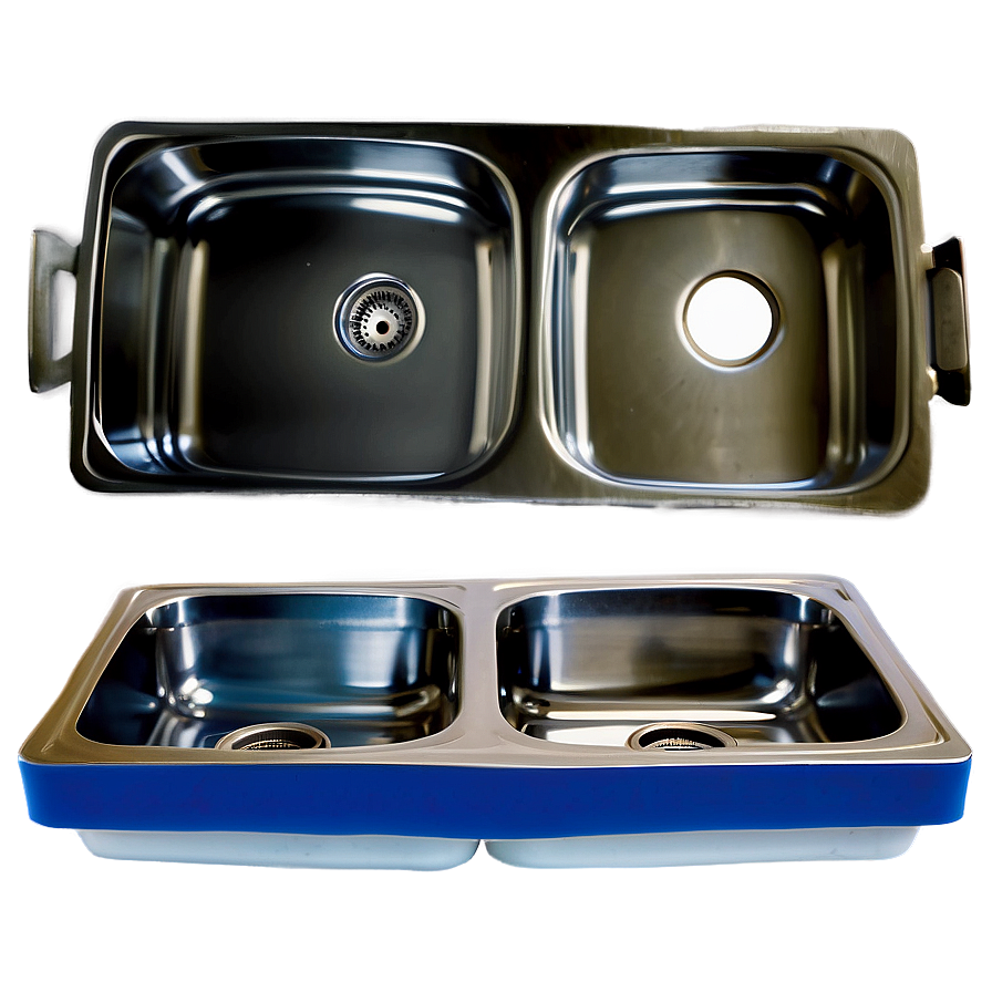 Double Bowl Kitchen Sink Png 06122024 PNG image