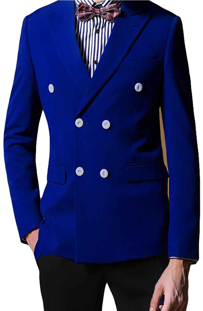 Double Breasted Blue Blazer Fashion PNG image