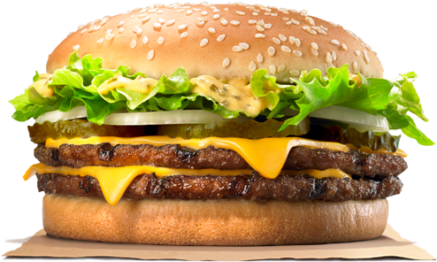 Double Cheeseburger Deluxe PNG image