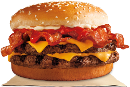 Double Cheeseburgerwith Bacon PNG image