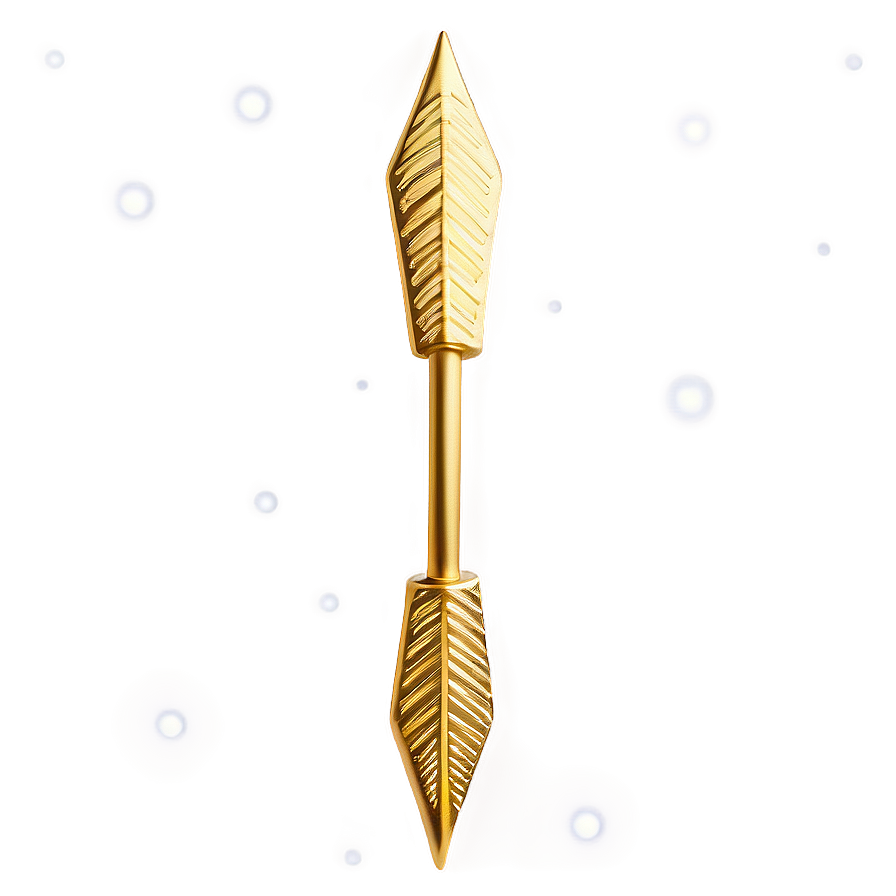 Double Ended Gold Arrow Png Vdi PNG image