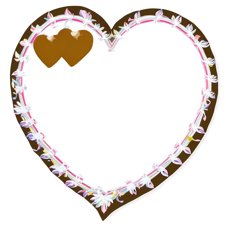 Double Heart Border Png 70 PNG image