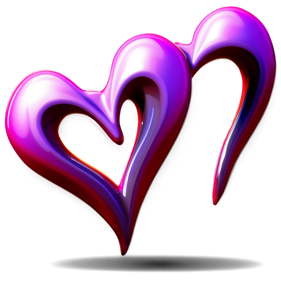 Double Heart Clipart Illustration Png 05252024 PNG image