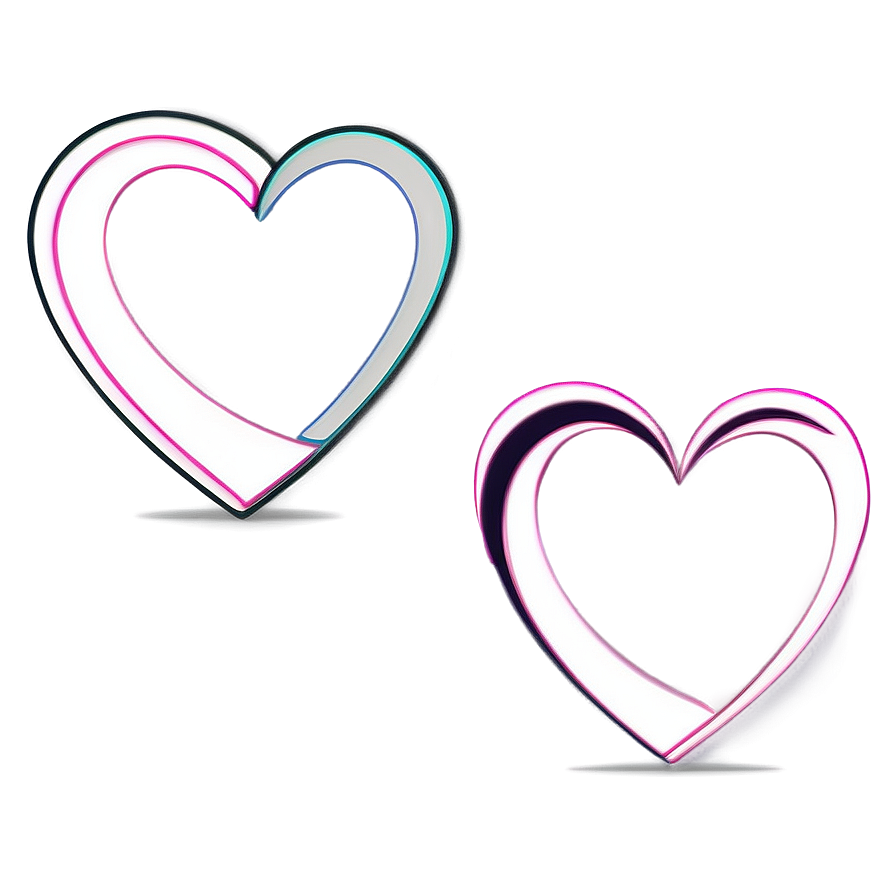 Double Heart Outline Png 05252024 PNG image