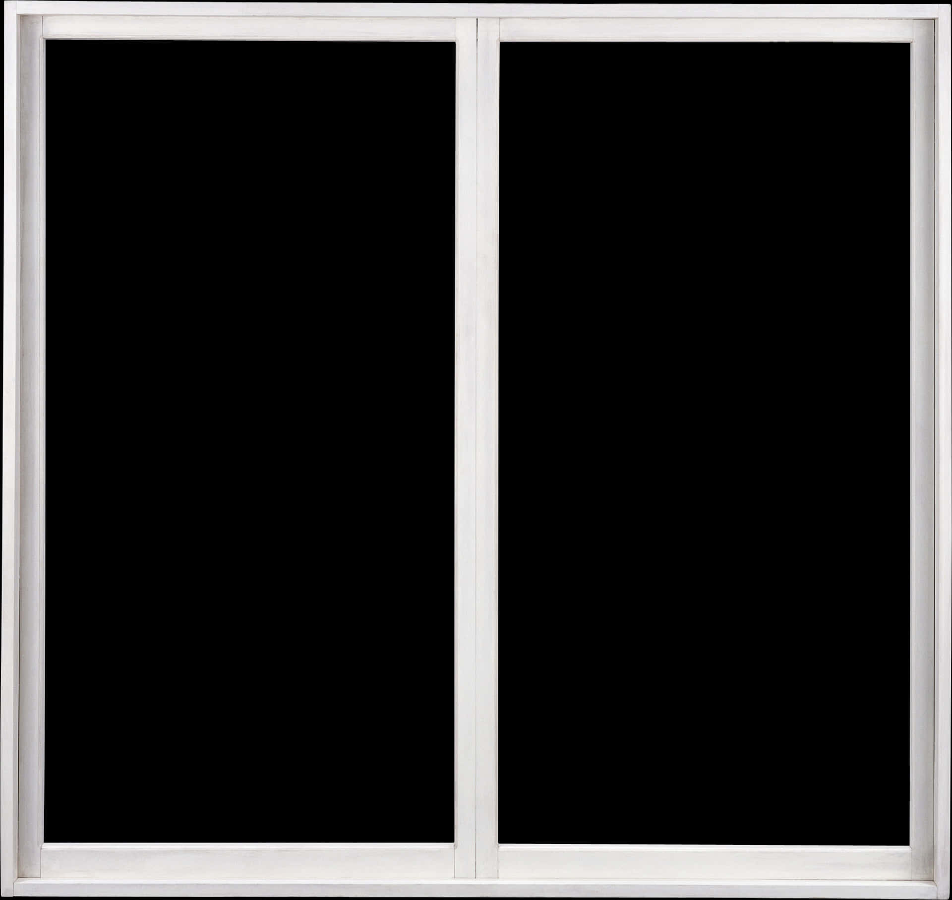 Double Pane Window Black Background PNG image