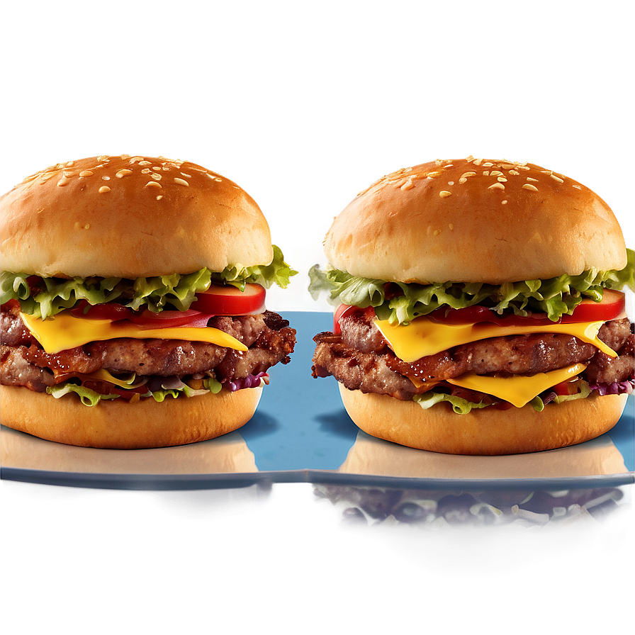 Double Patty Burger Png Sls PNG image