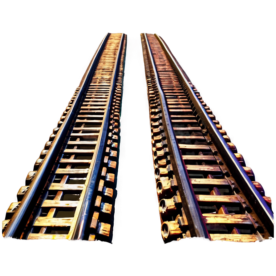 Double Railroad Tracks Parallel Png Dqd71 PNG image