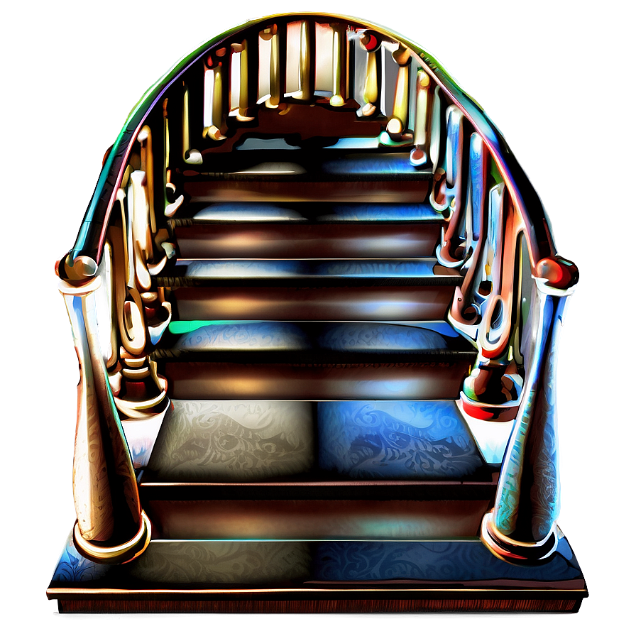 Double Staircase Png 06122024 PNG image