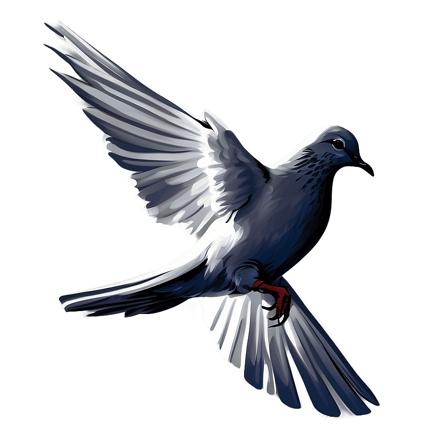 Dove Silhouette Vector Png 05042024 PNG image
