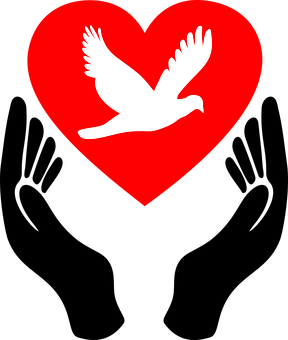 Dovein Heart Silhouette PNG image