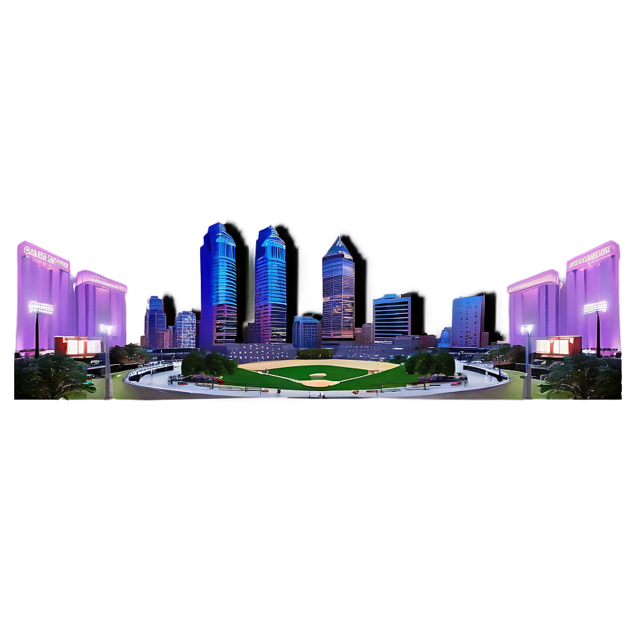 Downtown Baseball Stadium Skyline Png 06292024 PNG image