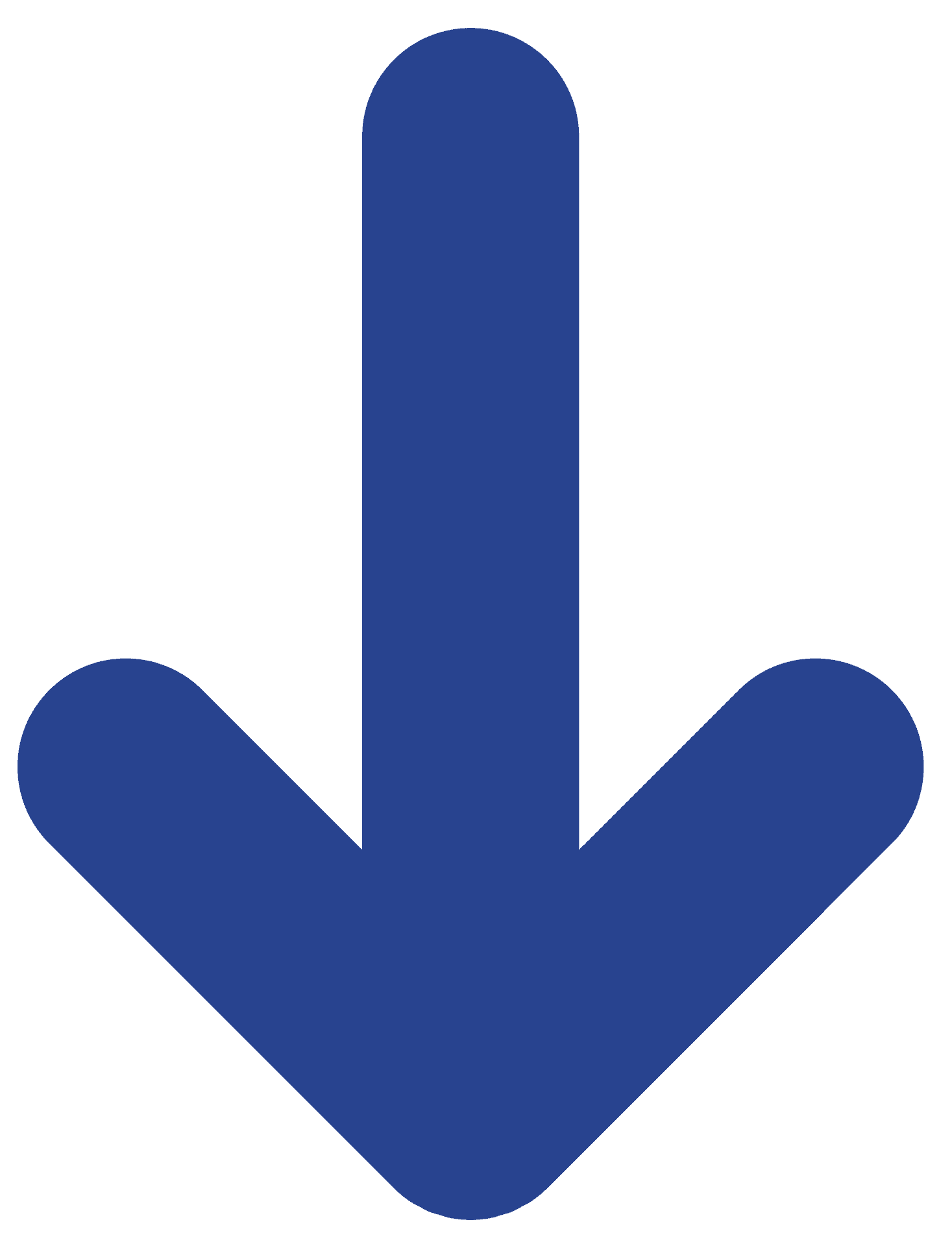 Downward Blue Arrow PNG image