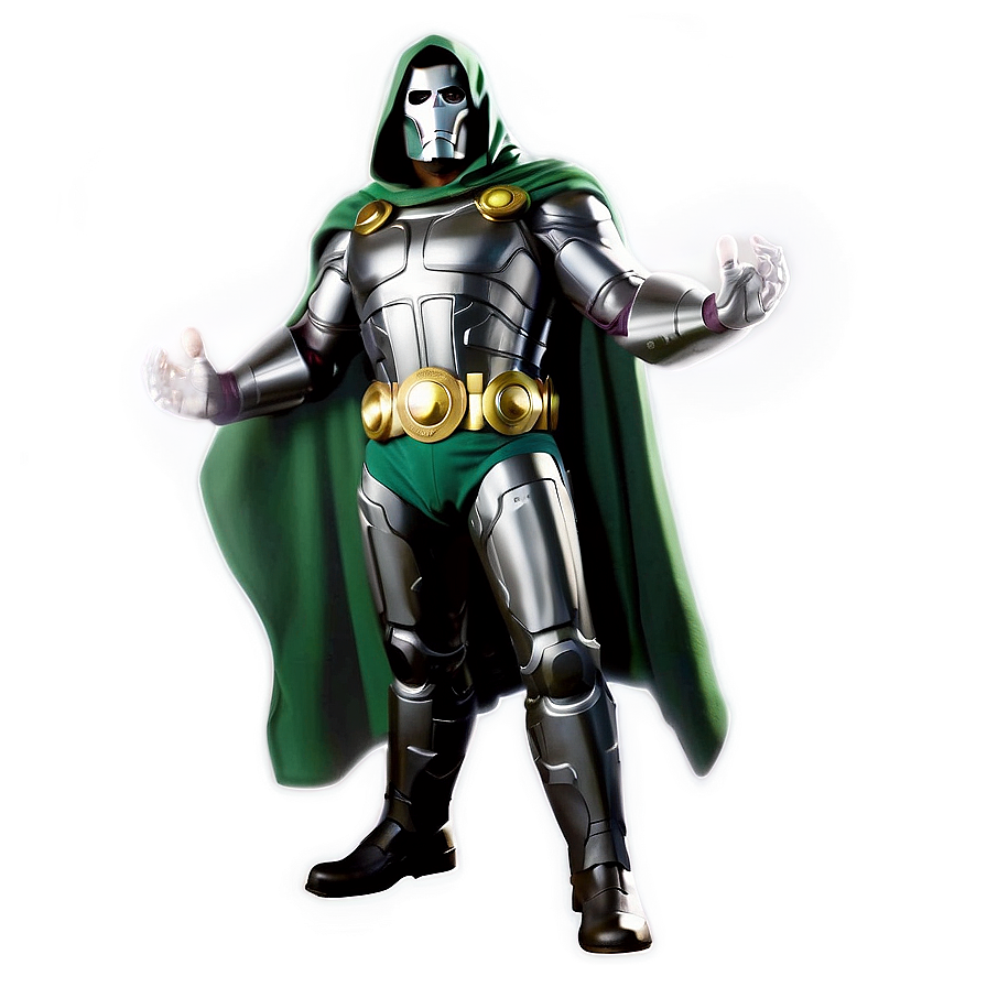 Dr Doom In Action Png 06252024 PNG image