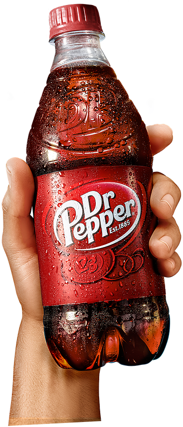 Dr Pepper Bottlein Hand PNG image