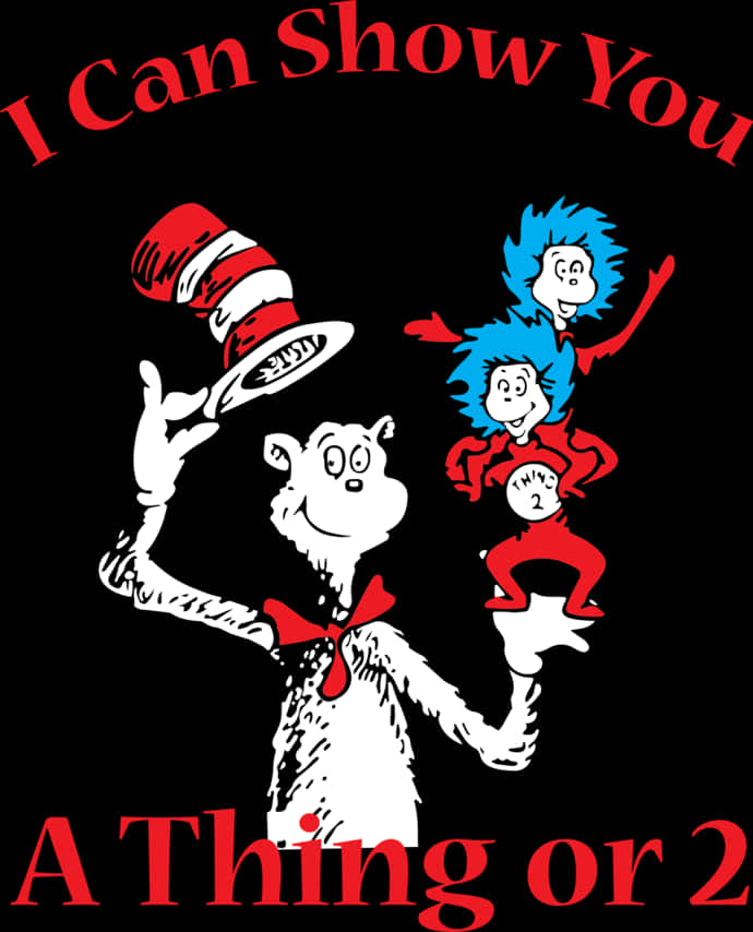 Dr Seuss Characters Thing Oneand Thing Two PNG image