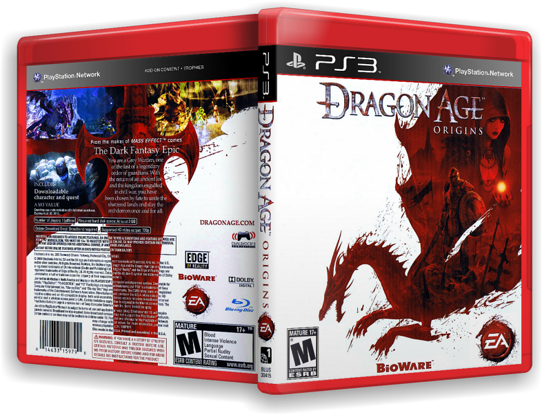 Dragon Age Origins P S3 Game Cover PNG image