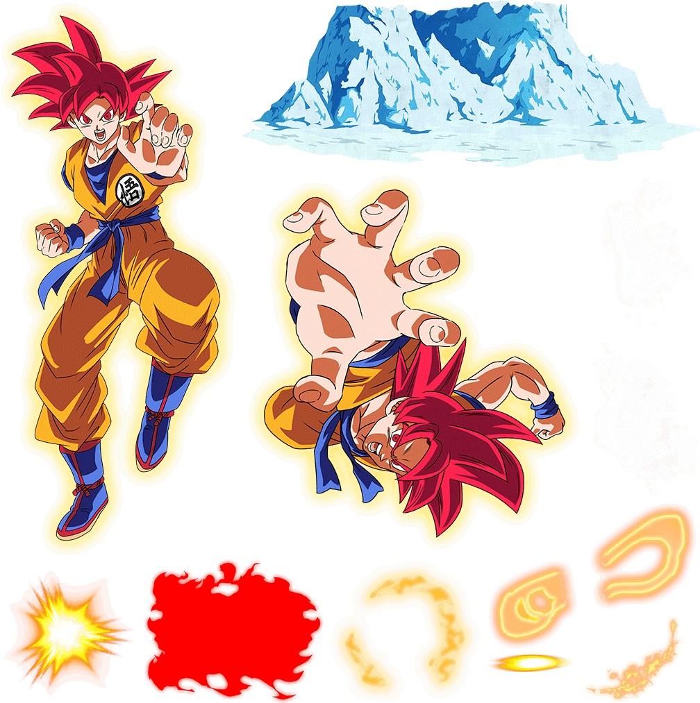 Dragon_ Ball_ Super_ Saiyan_ Stickers_ Collection PNG image