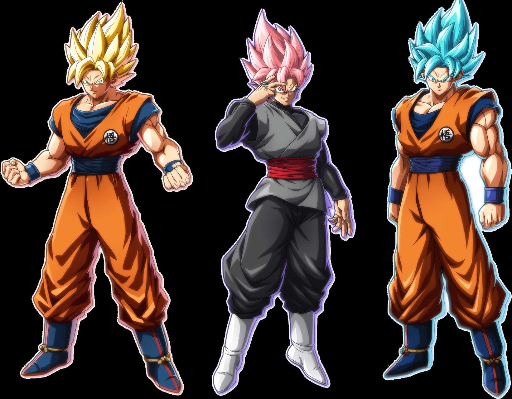 Dragon Ball Super Saiyan Transformations PNG image