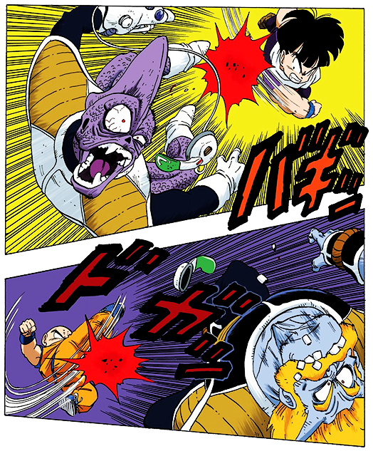 Dragon Ball Z Krillinand Frieza Action Scene PNG image