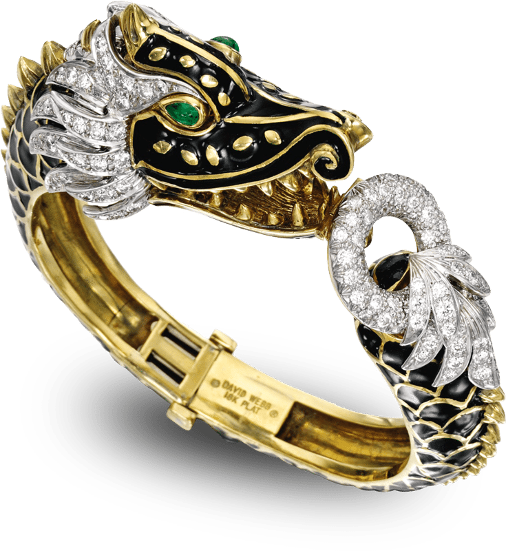 Dragon Head Bangle Jewelry PNG image