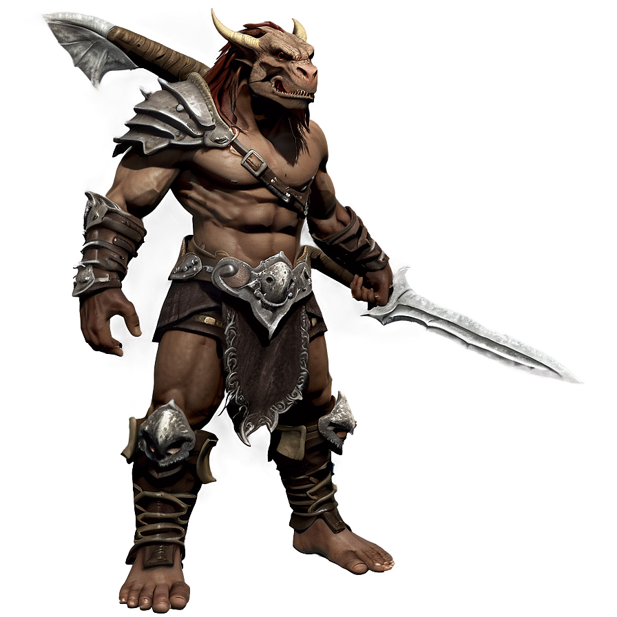 Dragonborn Barbarian Png 06262024 PNG image