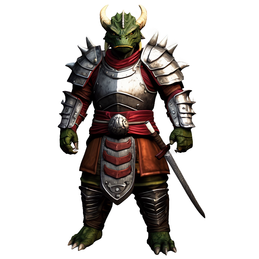 Dragonborn Samurai Png Qov43 PNG image