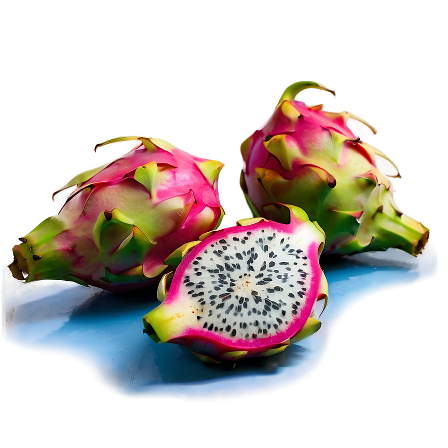 Dragonfruit On Blue Background Png 6 PNG image