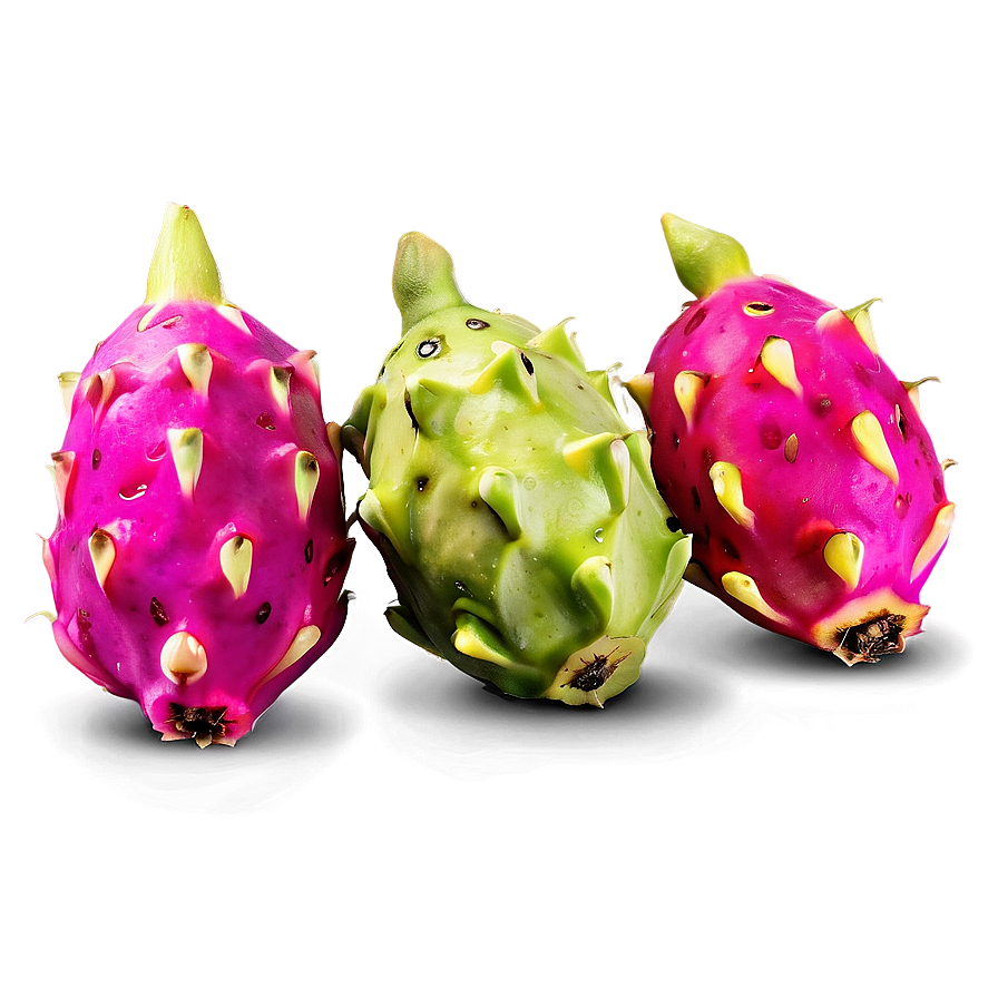 Dragonfruit With Water Drops Png Avh PNG image