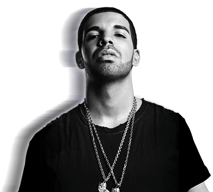 Drake Blackand White Portrait PNG image