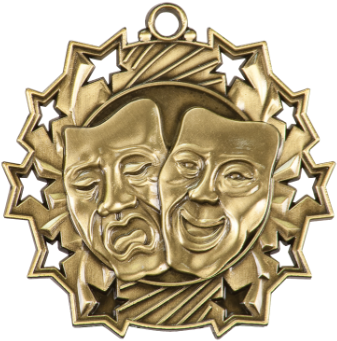 Drama Masks Theater Medal PNG image