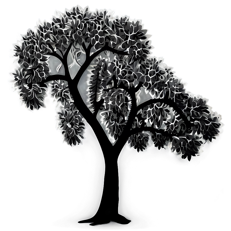 Dramatic Black And White Tree Photography Png 74 PNG image