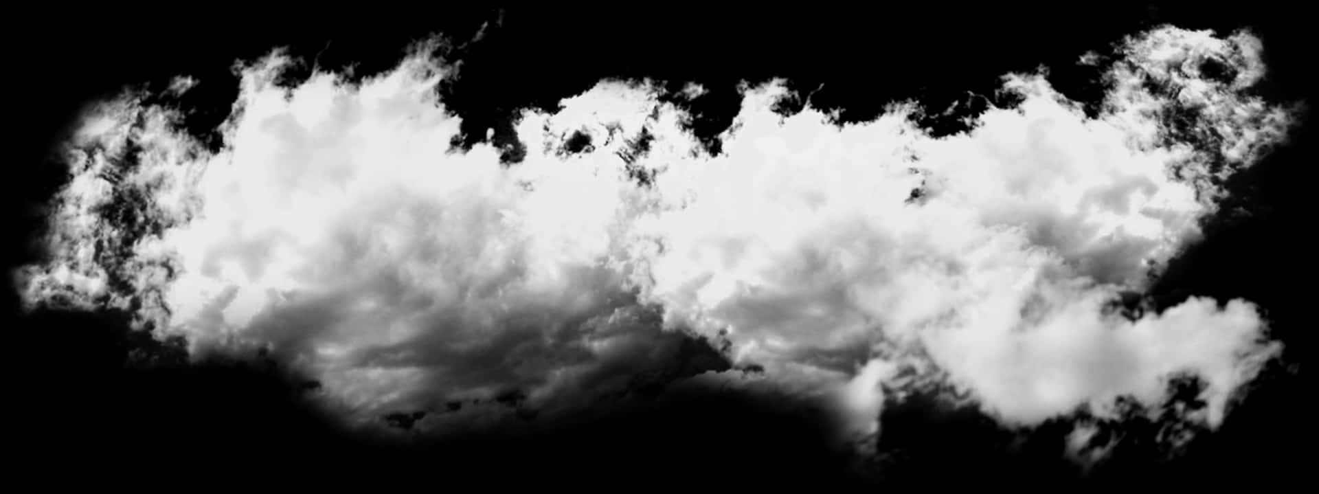 Dramatic Cloud Formation Blackand White PNG image