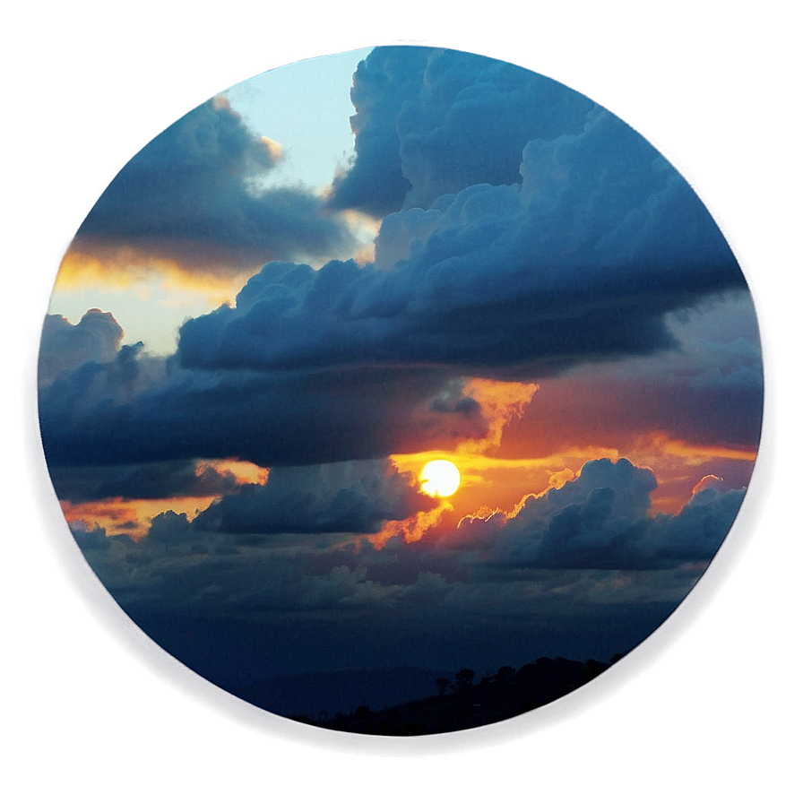 Dramatic Cloudy Sunset Png 06252024 PNG image