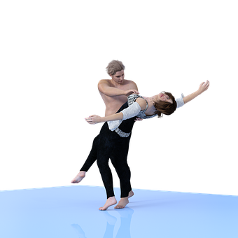 Dramatic Dance Pose Couple PNG image